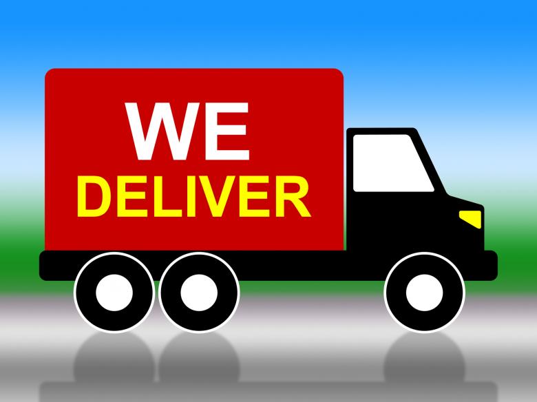 Free stock image of We Deliver Represents Transporting Parcel And Moving created by Stuart Miles