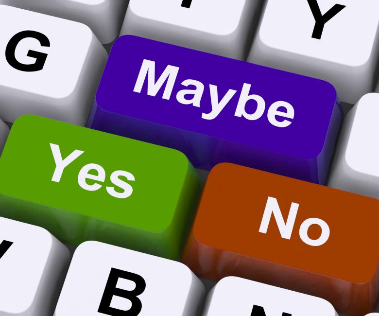 Free stock image of Maybe Yes No Keys Representing Decisions created by Stuart Miles