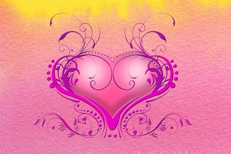 Free stock image of Graphical Heart created by Pixabay