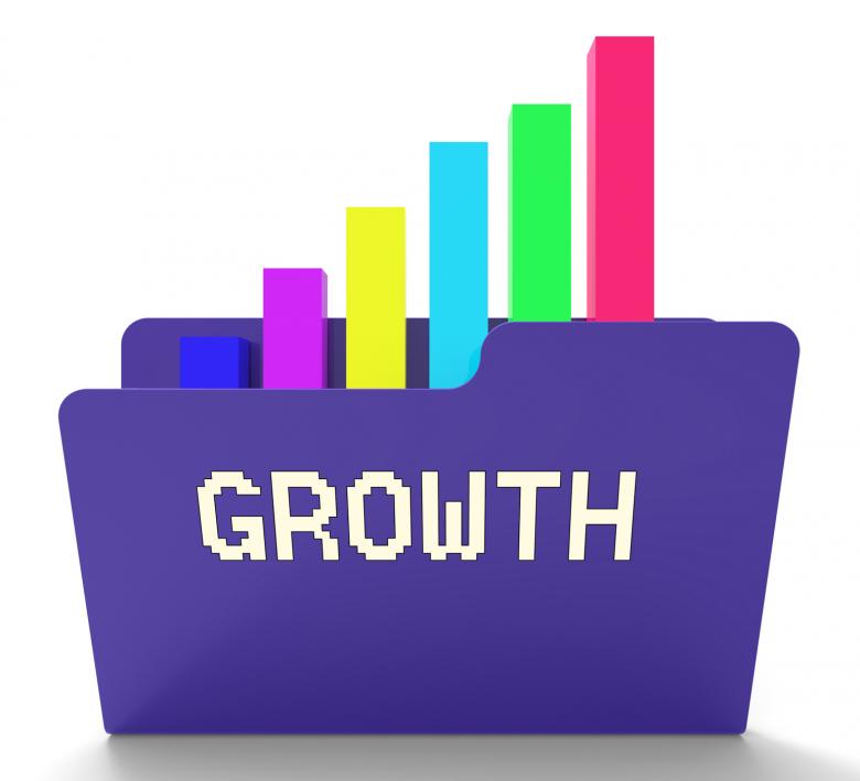 Free stock image of Growth File Represents Business Graph And Binder 3d Rendering created by Stuart Miles