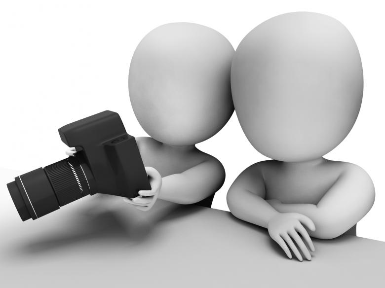 Free stock image of 3d Characters Reviewing Images On Dslr Digital Camera created by Stuart Miles