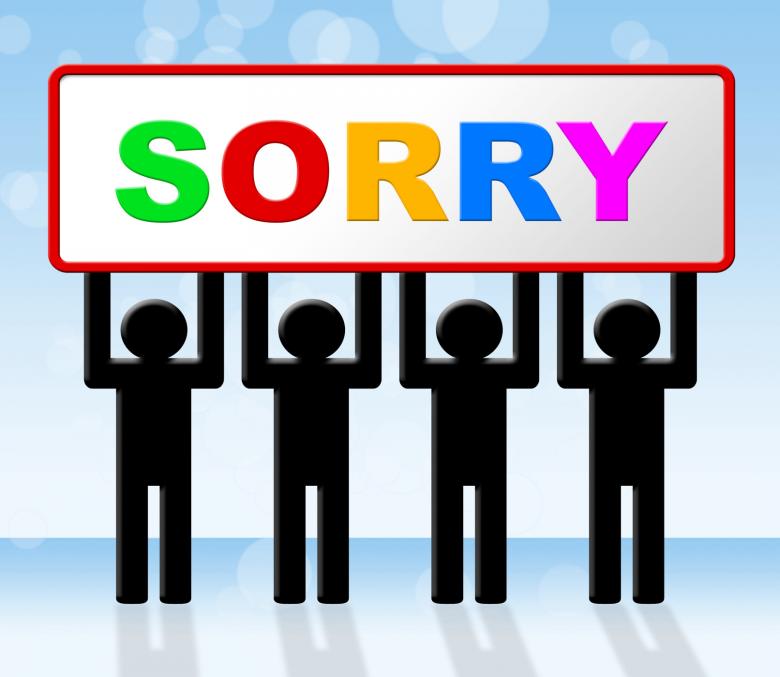 Free stock image of Sign Sorry Represents Regret Apologize And Apology created by Stuart Miles