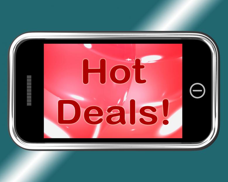 Free stock image of Hot Deals Mobile Message Represents Discounts Online created by Stuart Miles