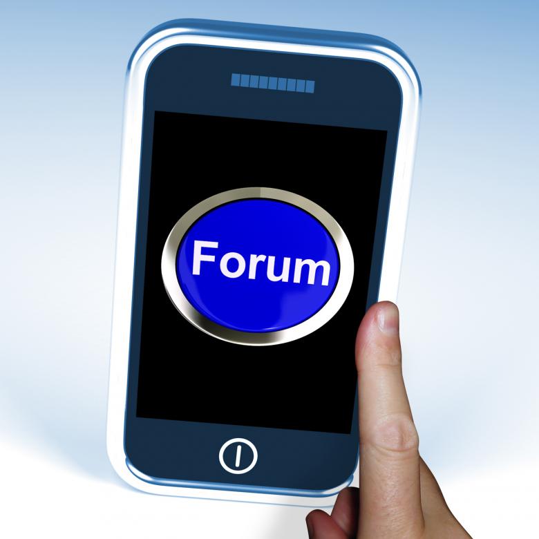 Free stock image of Forum Button On Mobile Shows Social Media Or Information created by Stuart Miles