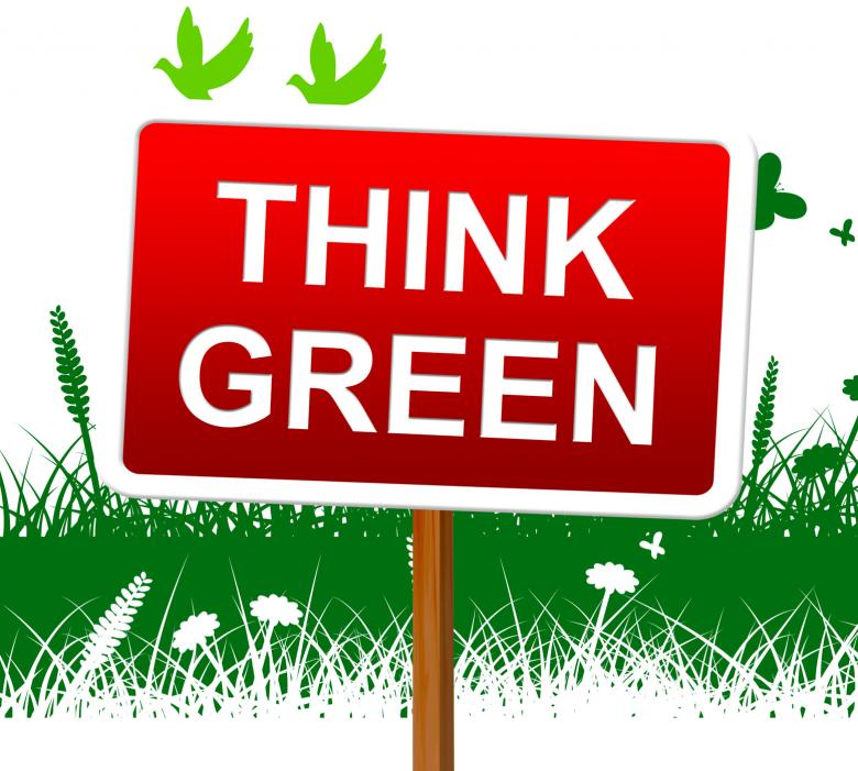 Free stock image of Think Green Indicates Earth Day And About created by Stuart Miles