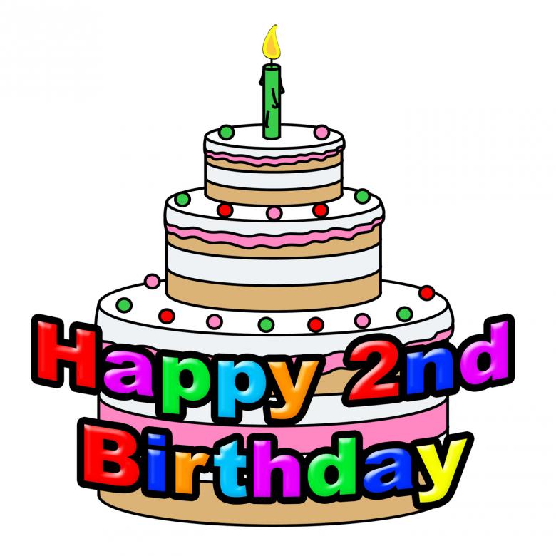 Free stock image of Happy Second Birthday Indicates Congratulating Celebration And Greetin created by Stuart Miles