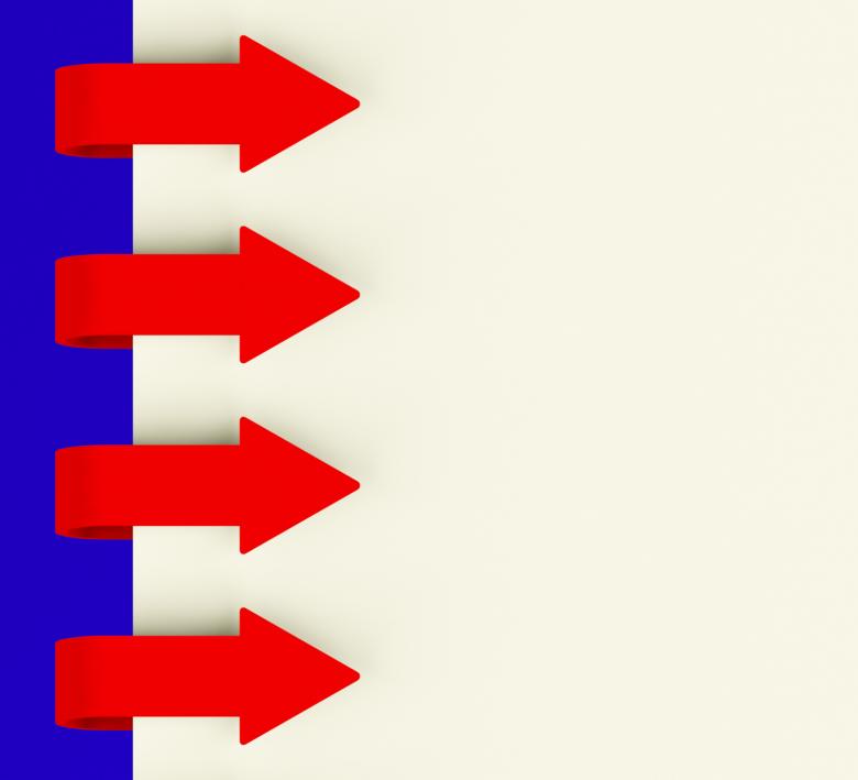 Free stock image of Four Arrow Tabs Over Paper For Menu List Or Notes created by Stuart Miles