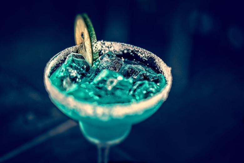 Free stock image of Blue Cocktail in Martini a Glass - Tilt Shift Effect created by Jack Moreh