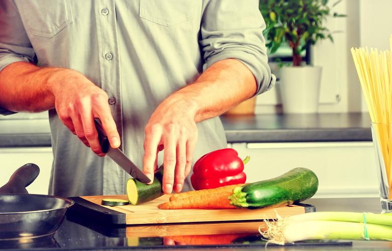 Free stock image of Cooking - A Man Chopping Veggies created by Jack Moreh
