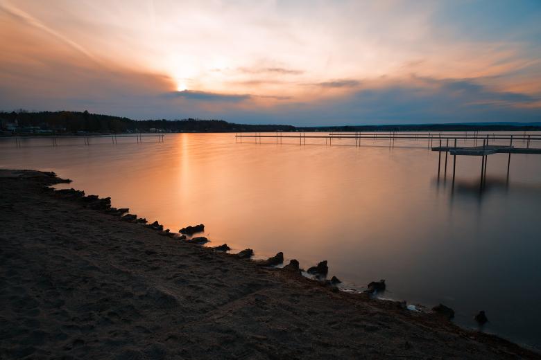 Free stock image of Cloudy Saratoga Lake Sunset created by Nicolas Raymond