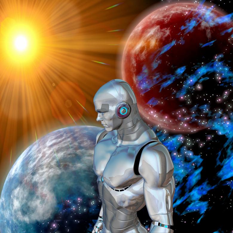 Free stock image of Robot in Space created by bykst