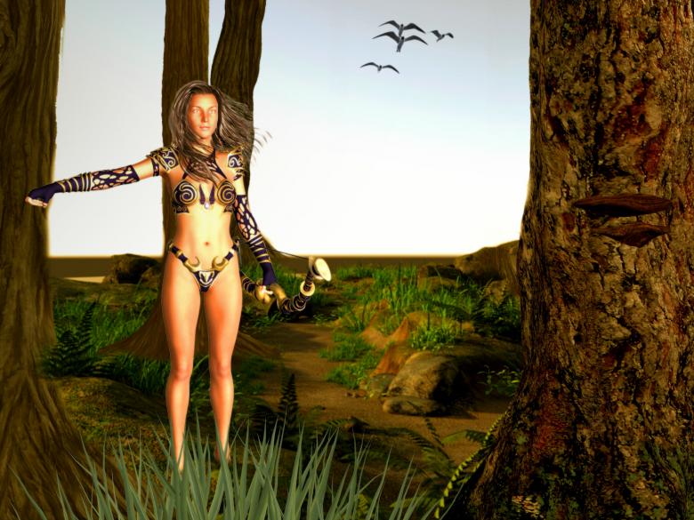 Free stock image of Warrior Woman Illustration created by bykst