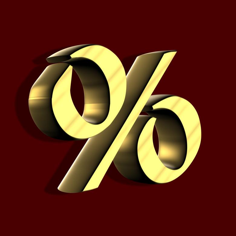 Free stock image of Golden Percentage created by bykst