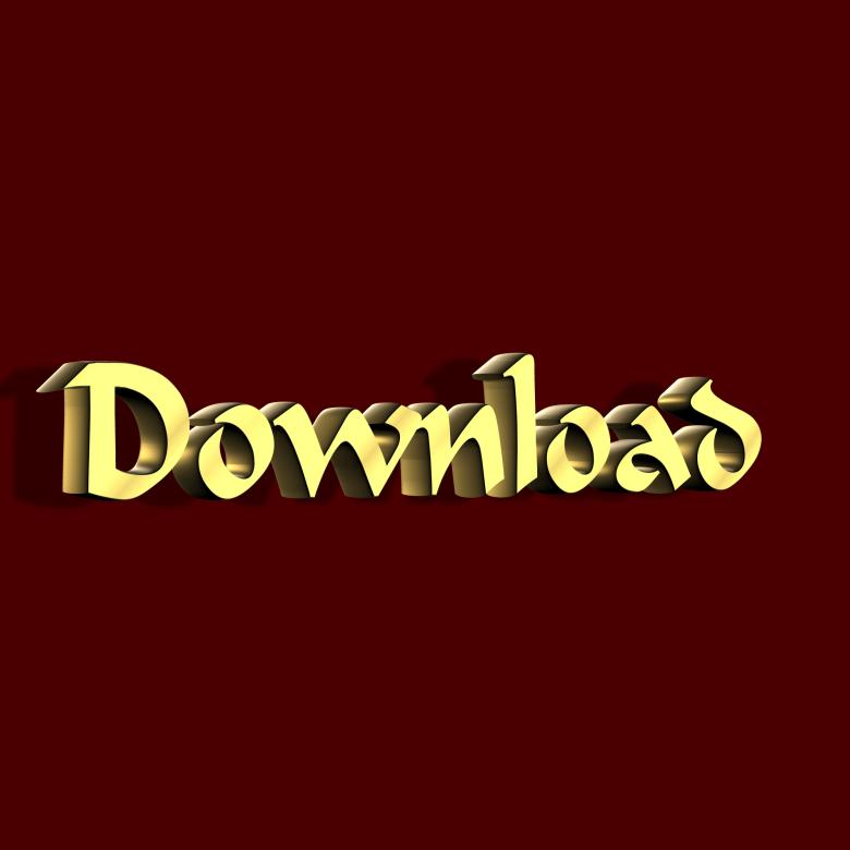 Free stock image of Golden Download Text created by bykst