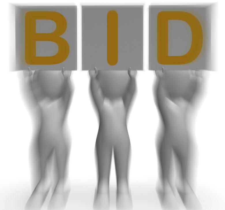 Free stock image of Bid Placards Shows Auction Bidder And Auctioning created by Stuart Miles