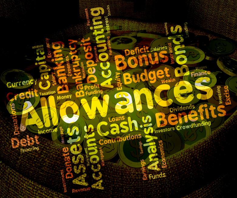 Free stock image of Allowances Word Shows Bonus Text And Award created by Stuart Miles