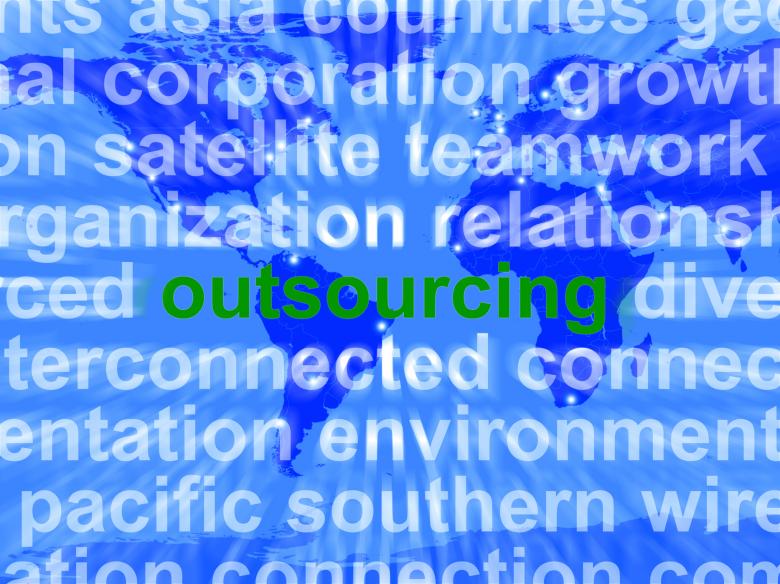 Free stock image of Outsourcing Word Meaning Subcontracting Offshoring Or Freelance created by Stuart Miles