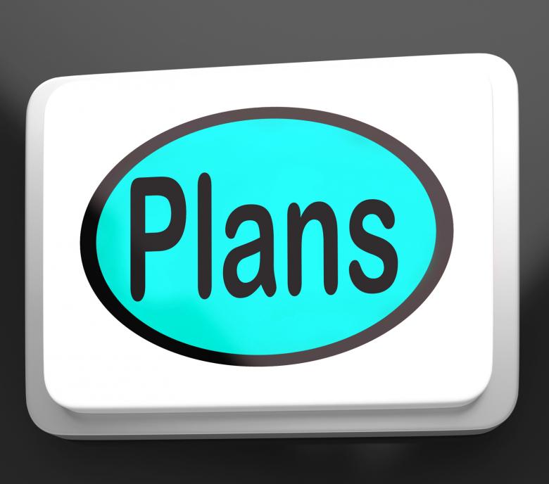Free stock image of Plans Button Shows Objectives Planning And Organizing created by Stuart Miles