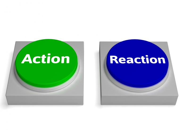 Free stock image of Action Reaction Buttons Shows Acting And Reacting created by Stuart Miles