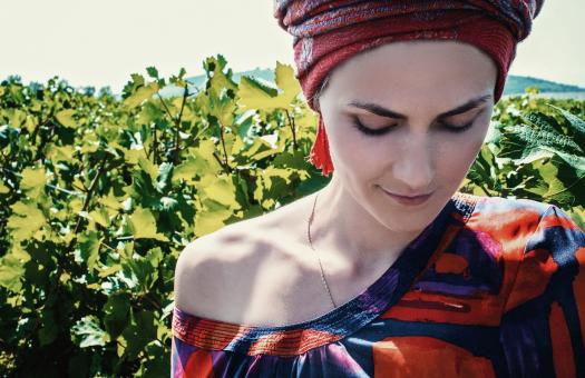 Free Stock Photo of Girl in Vineyard