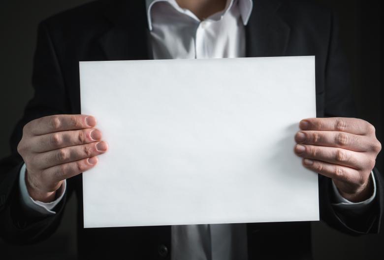 Free stock image of Holding a Paper created by Pixabay