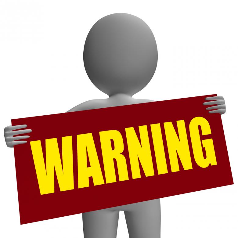 Free stock image of Warning Sign Character Shows Danger And Hazard created by Stuart Miles