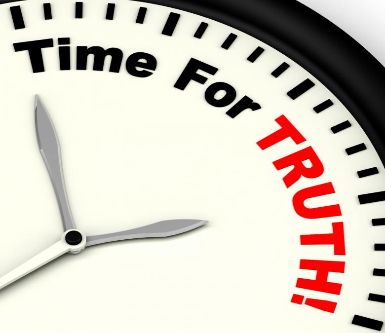 Free stock image of Time For Truth Message Showing Honest And True created by Stuart Miles