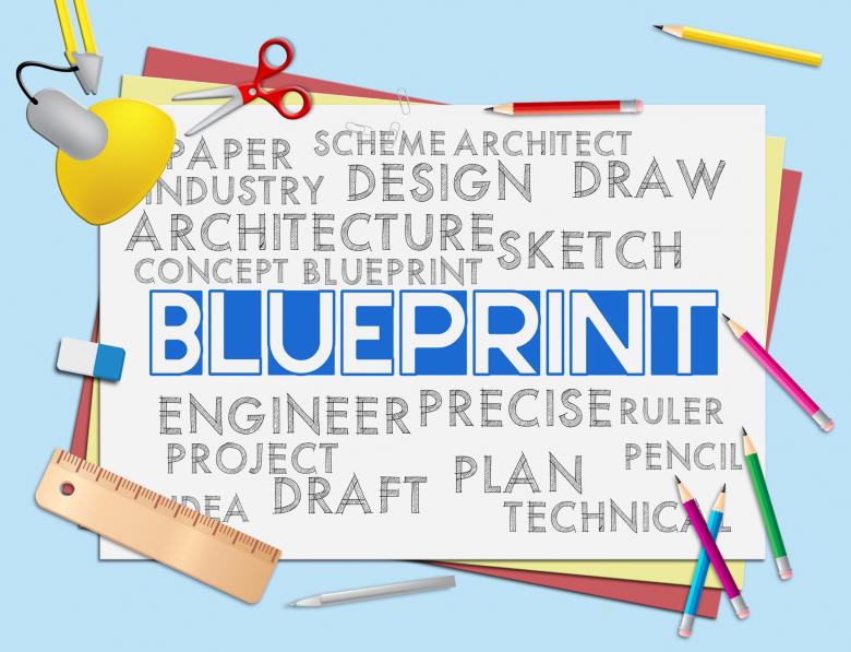Free stock image of Blueprint Words Means Designer Design And Architectural created by Stuart Miles