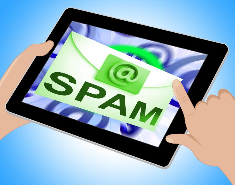 Free stock image of Spam Envelope Shows Security Unwanted Mail Inbox Tablet created by Stuart Miles