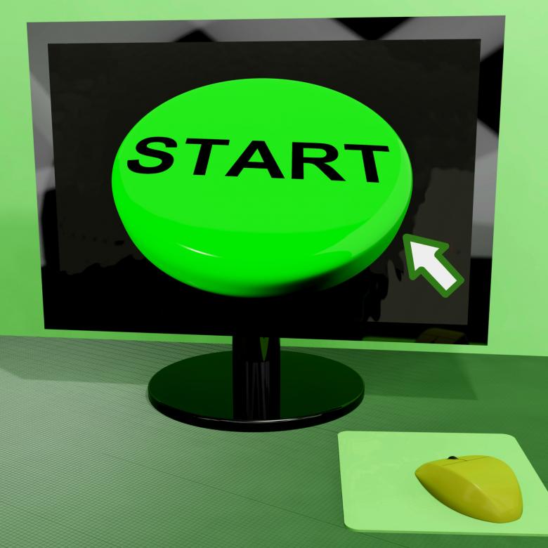 Free stock image of Start Button On Computer Shows Control Or Activating created by Stuart Miles