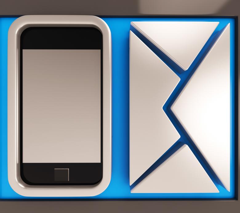 Free stock image of Envelope And Smartphone Showing Mobile s created by Stuart Miles