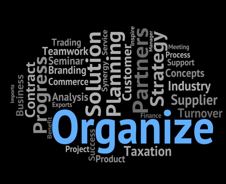 Free stock image of Organize Word Means Manage Structure And Words created by Stuart Miles