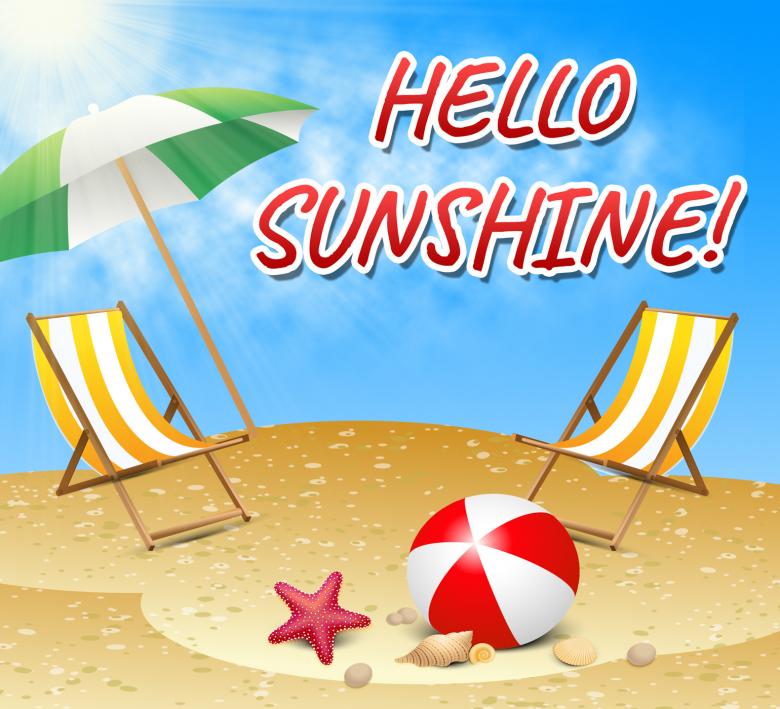 Free stock image of Hello Sunshine Represents Summer Time And Beaches created by Stuart Miles