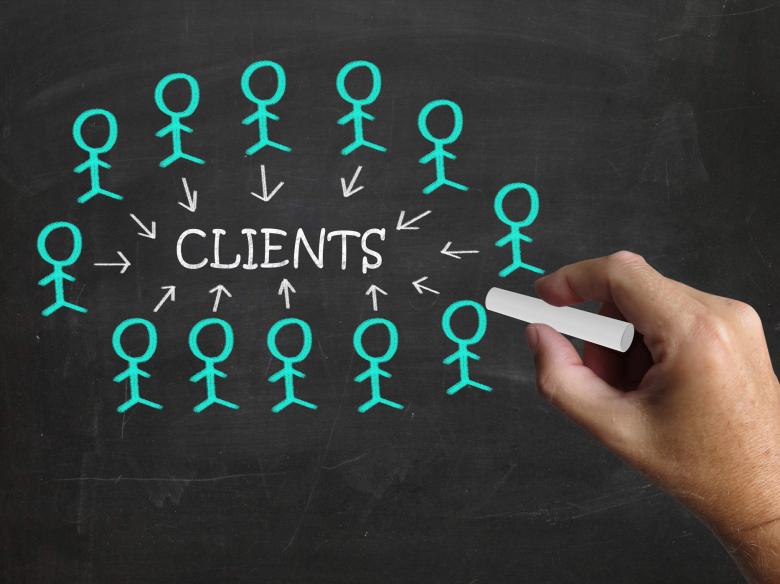 Free stock image of Clients On Blackboard Shows Consumers And Shoppers created by Stuart Miles