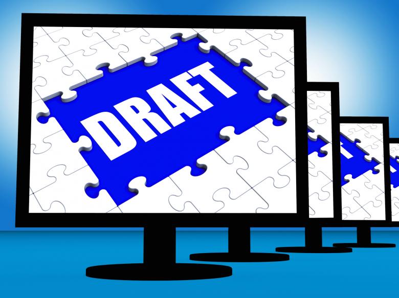 Free stock image of Draft Screen Shows Outline Documents Or Email Letter Online created by Stuart Miles
