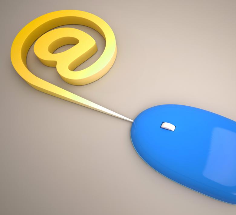 Free stock image of Mouse At Sign Shows Internet And Mail created by Stuart Miles