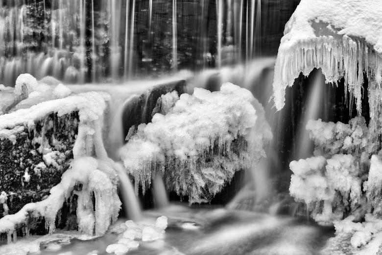 Free stock image of Frozen Phantom Falls - Black and White HDR created by Nicolas Raymond