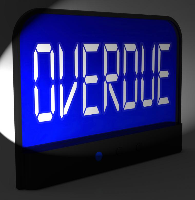 Free stock image of Overdue Digital Clock Means Behind Time Or Past Due created by Stuart Miles
