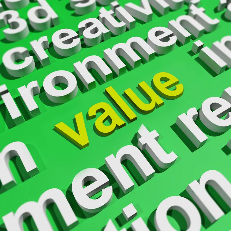 Free stock image of Value In Word Cloud Shows Worth Importance Or Significance created by Stuart Miles