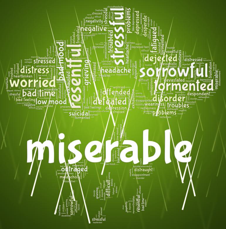 Free stock image of Miserable Word Indicates Grief Stricken And Desolate created by Stuart Miles