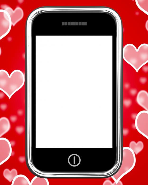 Free stock image of Blank Smartphone Screen With Hearts Background created by Stuart Miles