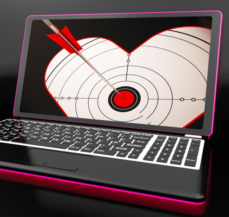 Free stock image of Target Heart On Laptop Shows Flirting created by Stuart Miles