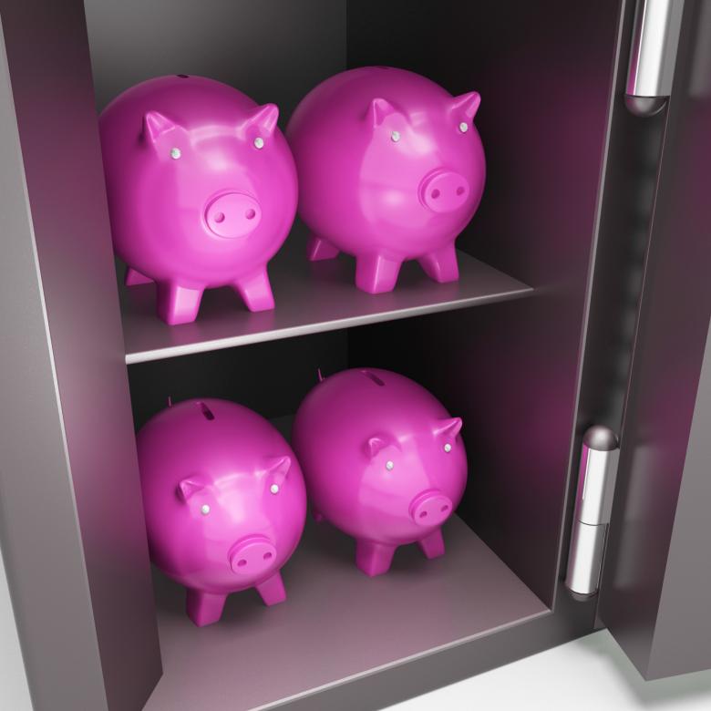 Free stock image of Open Safe With Piggy Showing Safe Savings created by Stuart Miles
