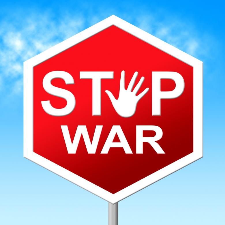 Free stock image of War Stop Shows Warning Sign And Battles created by Stuart Miles