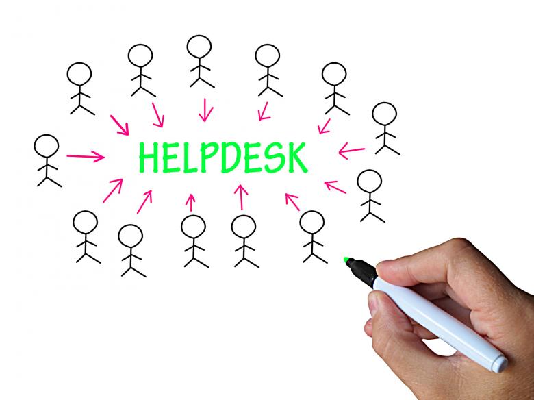 Free stock image of Helpdesk On Whiteboard Means Customer Assistance Or Support created by Stuart Miles