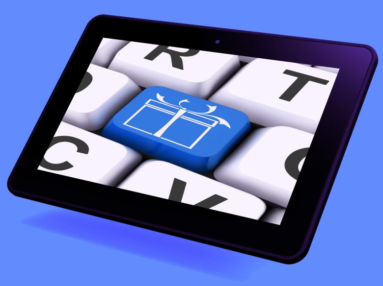 Free stock image of Xmas Present Key Tablet Means Happy Christmas created by Stuart Miles