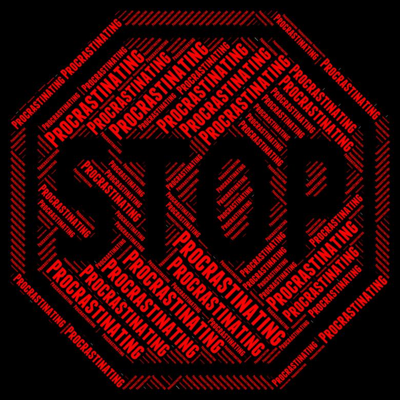 Free stock image of Stop Procrastinating Represents Put Off And Delay created by Stuart Miles
