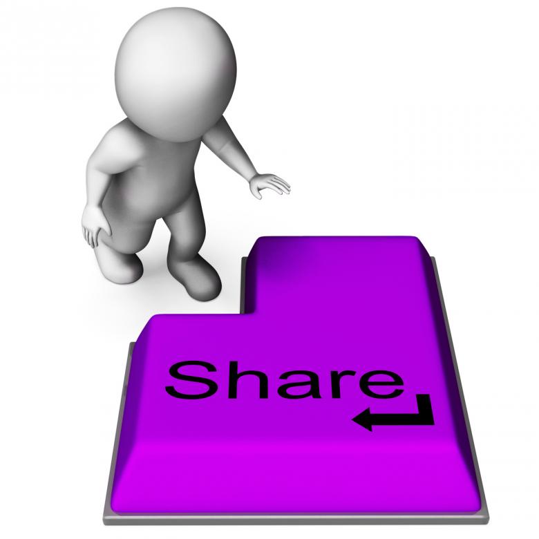 Free stock image of Share Key Means Posting Or Recommending On Web created by Stuart Miles