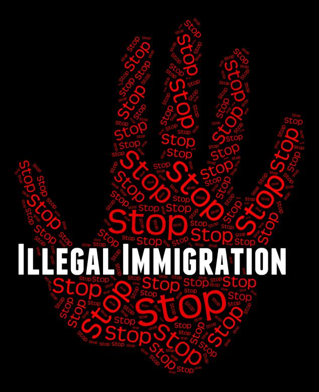 Free stock image of Stop Illegal Immigration Indicates Against The Law And Immigrant created by Stuart Miles