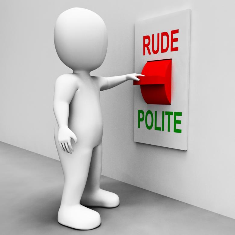 Free stock image of Rude Polite Switch Means Good Bad Manners created by Stuart Miles